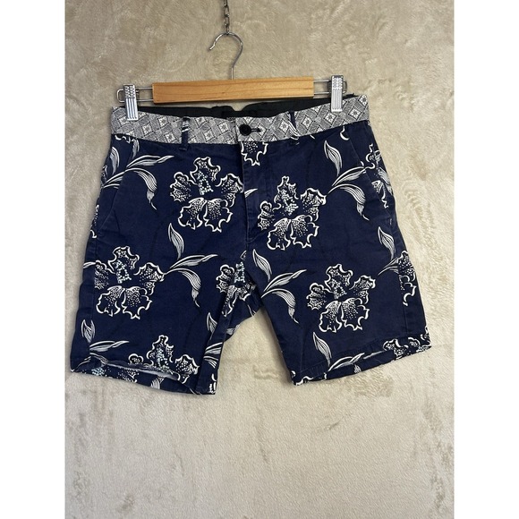 Scotch and Soda Other - Scotch and Soda Men's 29 Sea You Shorts Navy Blue White Floral Pattern